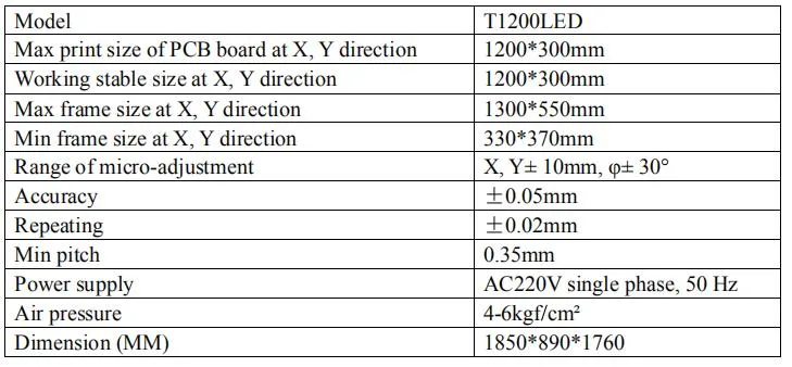 LED Assembly Solder Paste 1.2m 1.5m Screen Printer Stencil Printing Machine